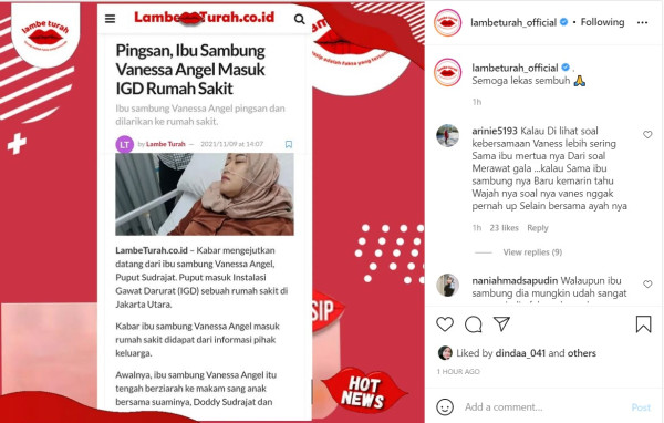 Ibunda Vanessa Angel Dilarikan ke Rumah Sakit Usai Pingsan di Makam