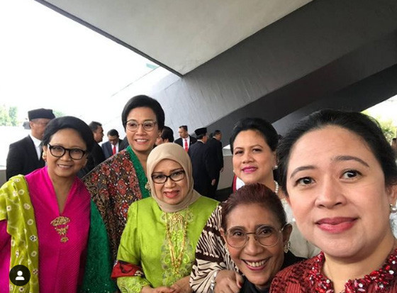 Sindir Tanam Padi Hujan-hujanan, Ini Momen Kedekatan Susi Pudjiastuti dan Puan Maharani
