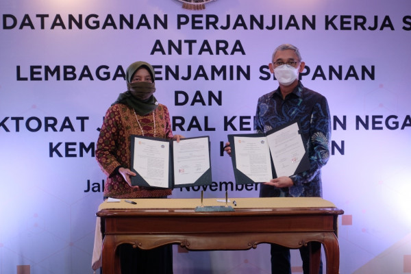 LPS dan DJKN Kemenkeu Menandatangani Kerja Sama Pelelangan Aset