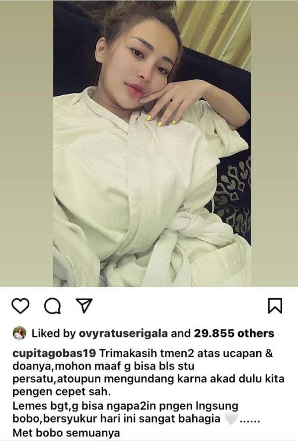 Cupi Cupita Blak-blakan soal Malam Pertama dengan Bintang Bagus