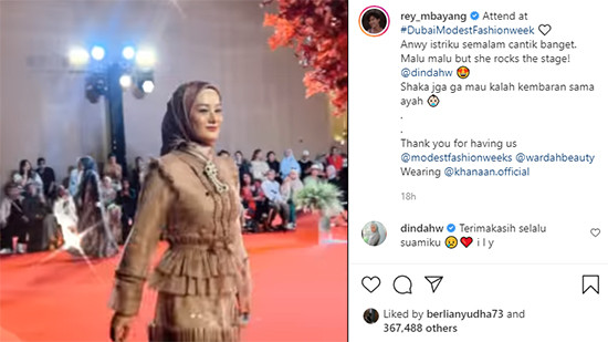 Dinda Hauw Jadi Model Catwalk Dubai Modest Fashion Week, Rey Mbayang: Cantik Banget