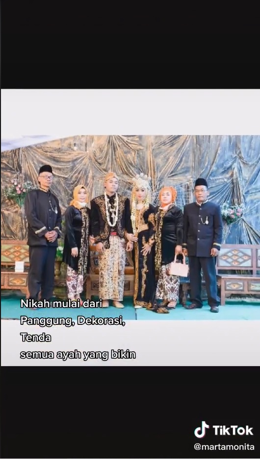 Viral! Ayah Buat Pelaminan Sendiri untuk Putrinya, Bikin Terharu