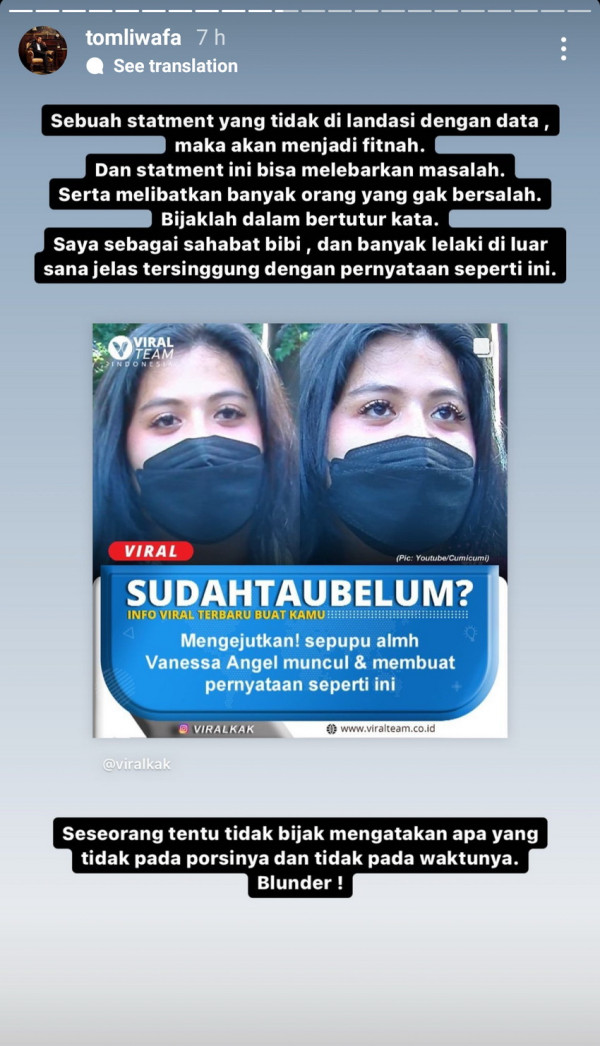 Crazy Rich Surabaya Sentil Sepupu Vanessa Angel Gara-Gara Pernyataan Ini