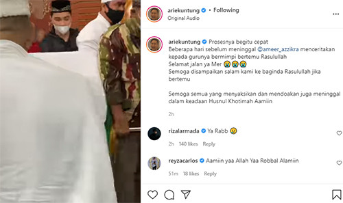 Sebelum Meninggal, Ameer Azzikra Sempat Mimpi Bertemu Rasulullah