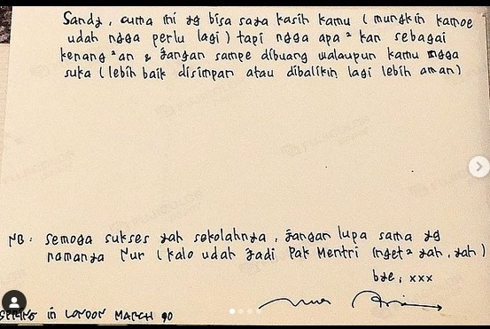 Surat dari Istri 31 Tahun Lalu Diungkap, Sandiaga Bikin Warganet Baper