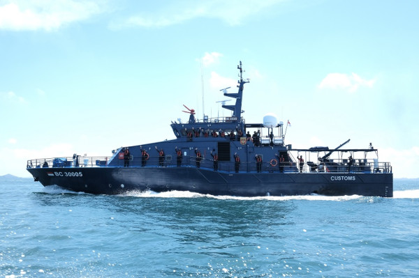 Cegah Penyelundupan, Bea Cukai Gelar Pertemuan Laut dengan Singapore Police Coast Guard