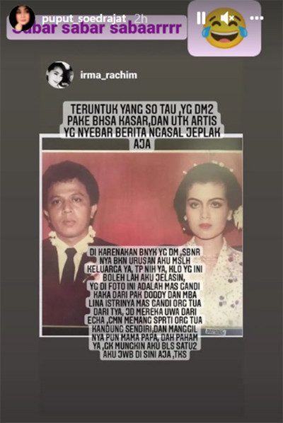Ibu Sambung Vanessa Angel Tertawa Suaminya Disebut Bukan Ayah Kandung sang Artis