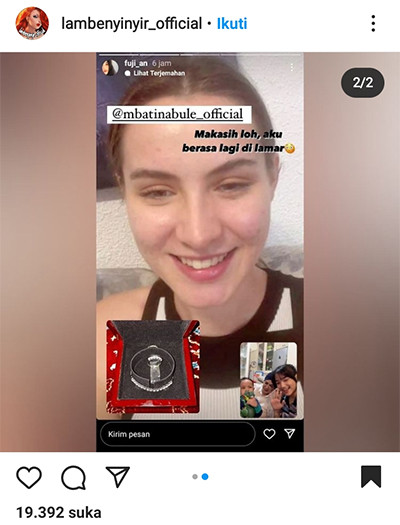 Fuji Ipar Vanessa Angel Dihadiahi Cincin Berlian oleh Youtuber Asing, Apresiasi Rawat Gala Sky