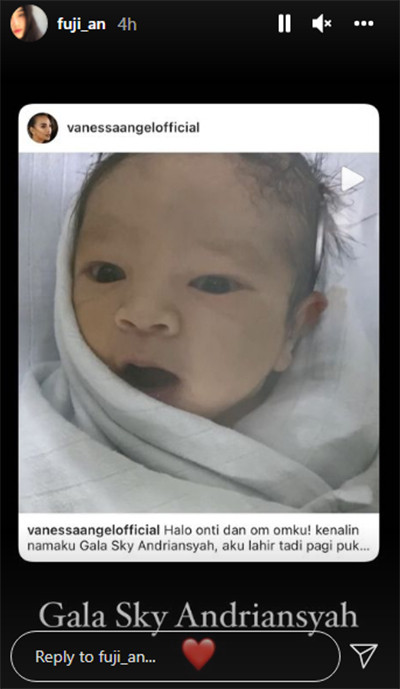 Fuji Posting Unggahan Lama Vanessa Angel Bertuliskan Nama Lengkap Gala, Sindir Doddy Sudrajat?