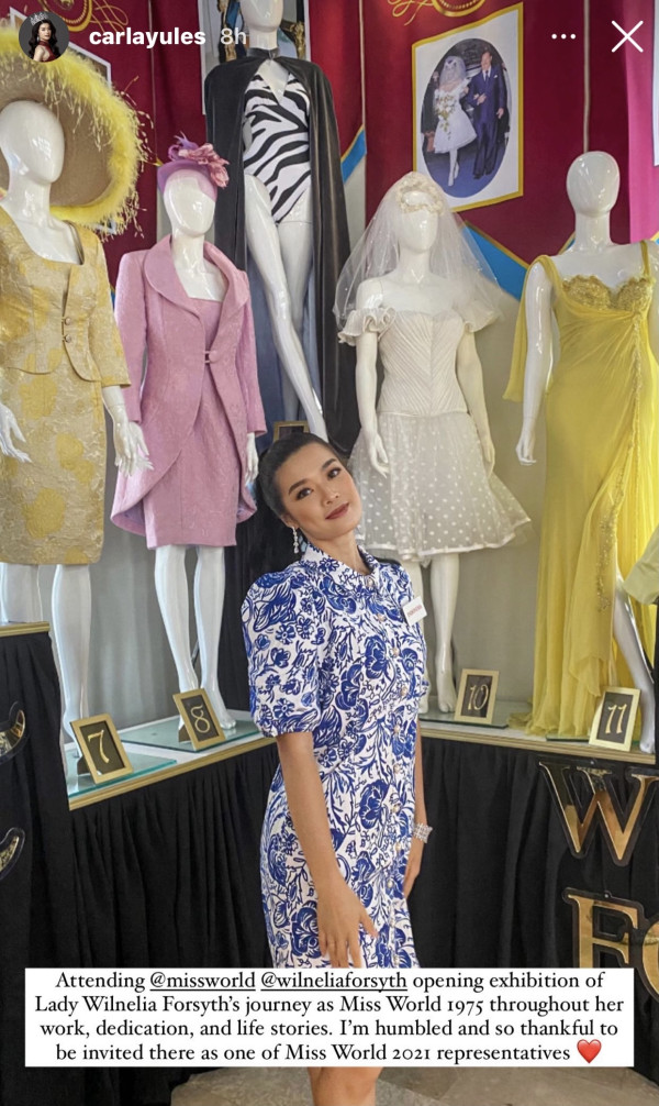 Karantina Miss World, Miss Indonesia 2020 Carla Yules Kunjungi Pameran Lady Wilnelia Forsyth