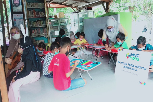 Disambangi MNC Peduli, TBM Rangkah Semakin Optimis Bangun Gerakan Literasi