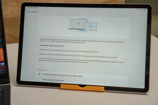 Layar Galaxy Tab S7 FE 5G Bisa Disambung ke Laptop, Begini Caranya!