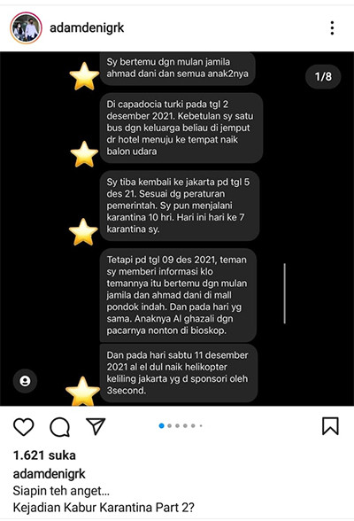 Terlihat di Mal Jakarta usai Liburan ke Turki, Ahmad Dhani dan Mulan Jameela Tak Jalani Karantina?