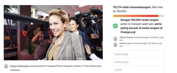 Petisi Boikot Nikita Mirzani Menggema di Twitter, Ditandatangani Ratusan Ribu Orang