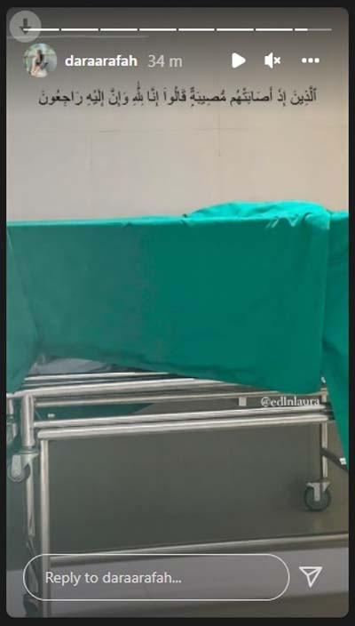 Berduka, Dara Arafah Unggah Foto Jenazah Laura Anna