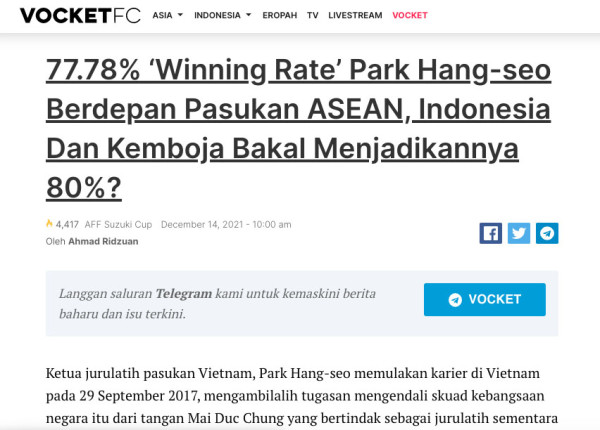 Timnas Indonesia Jadi Bulan-bulanan Vietnam, Prediksi Media Malaysia Meleset