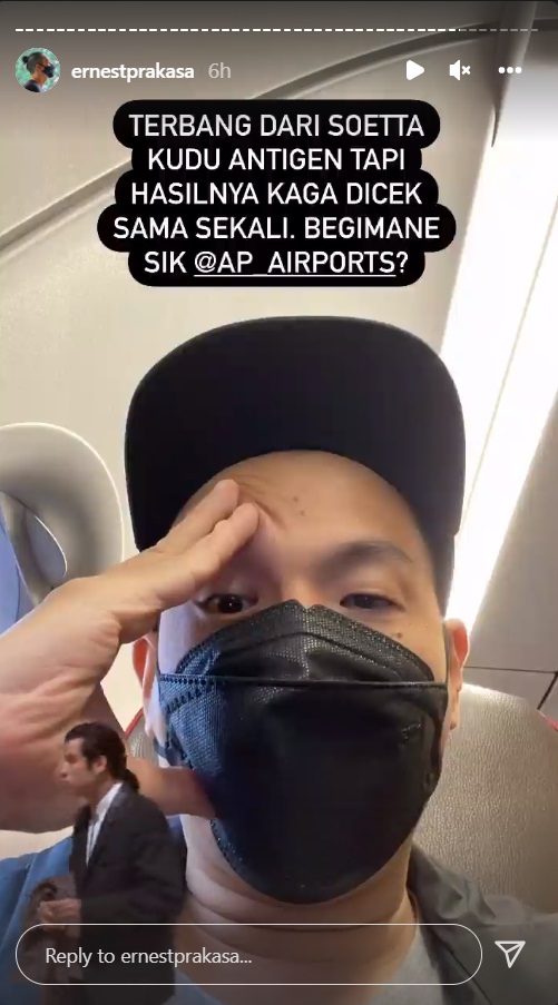 Ernest Prakasa Kesal Hasil Tes Swab Tak Diperiksa Petugas Bandara Soekarno Hatta