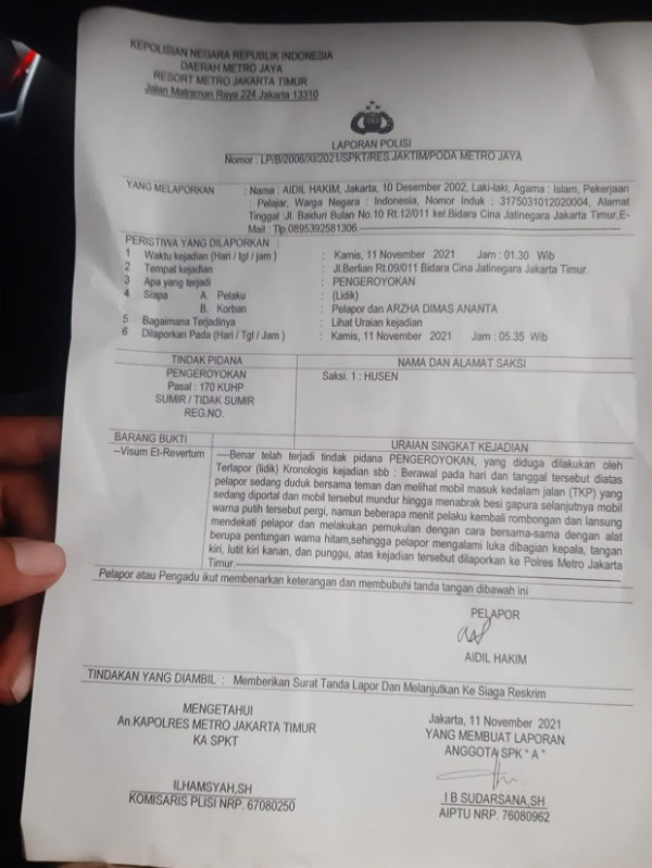 Viral Oknum Polisi Diduga Aniaya Remaja di Jatinegara, Kapolres: Sedang Diproses