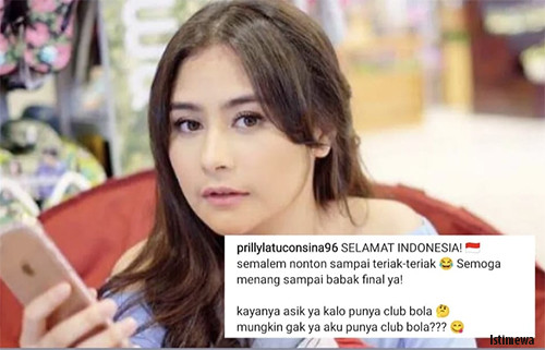 Terbawa Euforia Piala AFF 2020, Prilly Latuconsina Ingin Punya Klub Sepakbola