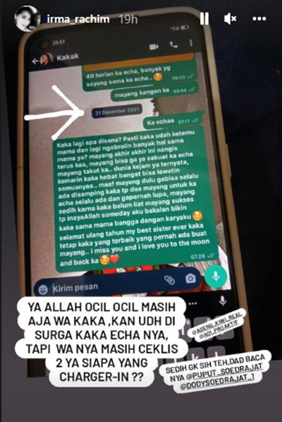Mayang Masih Kerap Kirim Pesan ke WA Vanessa Angel: Kali Aja Kakak Jawab