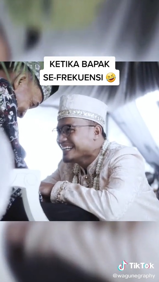 Viral! Momen Sungkeman Ini Bikin Ketawa Gegara Kelakuan Ayah Pengantin