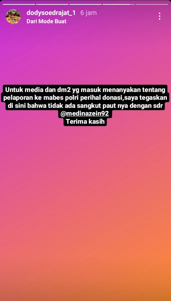 Doddy Sudrajat Laporkan Marissya Icha, Bantah Medina Zein Terlibat