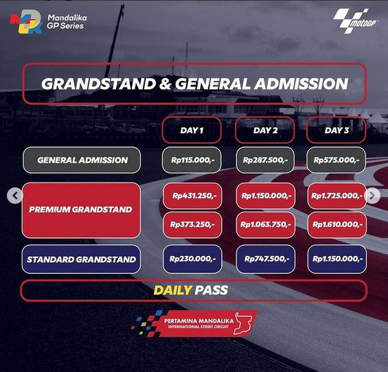 Ini Harga Tiket MotoGP Indonesia 2022: Dari Rp115.000-Rp15.000.000