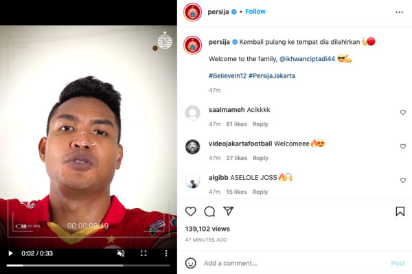 Ikhwan Ciptady Jadi Rekrutan Kelima Persija di Paruh Musim Liga 1