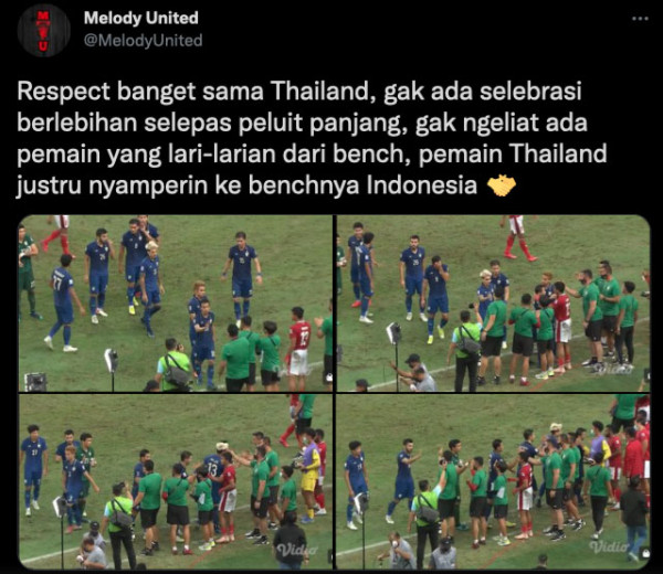 Respek Thailand! Selebrasi Tak Lebay dan Salami Pemain Indonesia sampai Bench Cadangan
