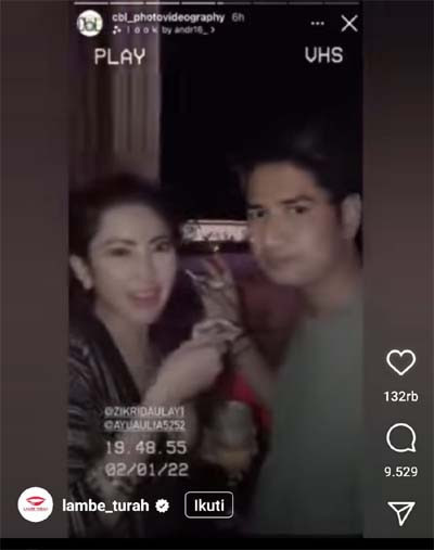 Zikri Daulay Habiskan Libur Tahun Baru Bersama Model Ayu Aulia, Ciuman Bibir dan Kening