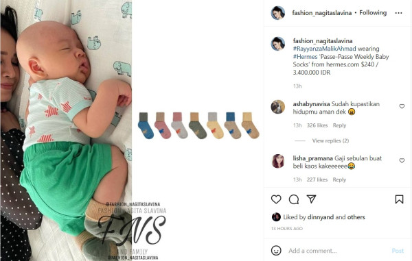 Bayi Sultan! Rayyanza Malik Ahmad Pakai Kaus Kaki Seharga Rp3,4 Juta