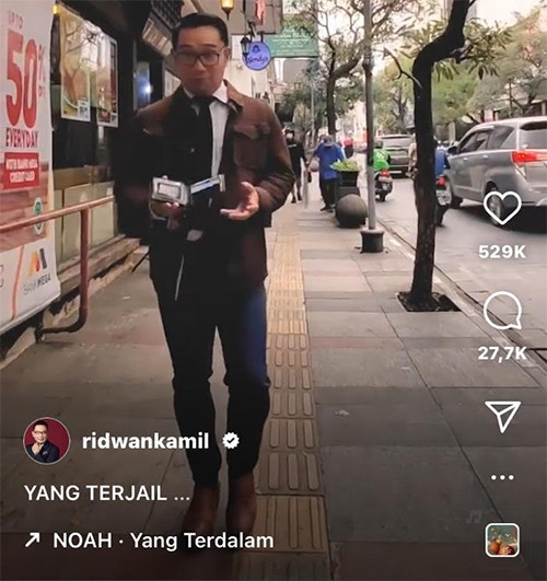 Ridwan Kamil Parodikan Video Klip Noah, Sukses Hibur Warganet sampai Viral