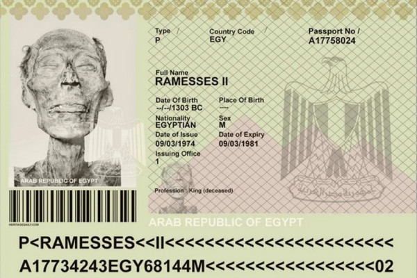 Firaun Ramses II Ternyata Miliki Paspor Mesir Setelah 3.000 Tahun Kematiannya