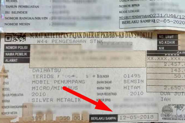 Ini Cara Melihat Pajak Motor di STNK, Mudah Kok