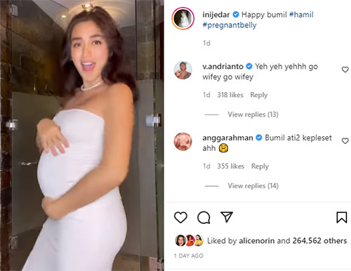 Hamil Besar, Jessica Iskandar Joget Seksi dalam Balutan Dress Ketat