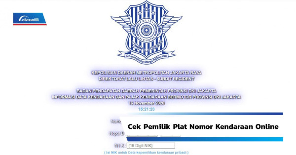 Cek Pemilik Plat Nomor Supermudah, Tak Perlu Repot ke Samsat