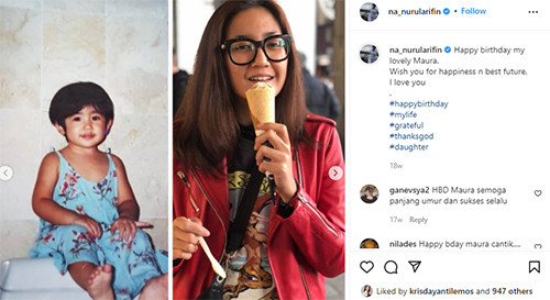 Mengharukan, Doa Nurul Arifin untuk Maura Magnalia di Momen Ulang Tahun