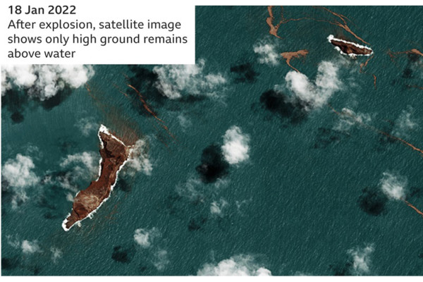 Dampak Letusan Tonga, NASA Sebut Pulau Vulkanik di Nukualofa Lenyap