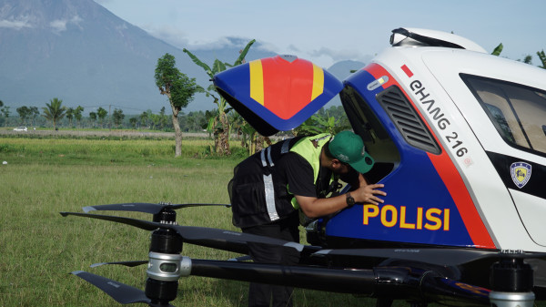 Taksi Terbang EHang Jadi Alat Transportasi Korban Gunung Semeru