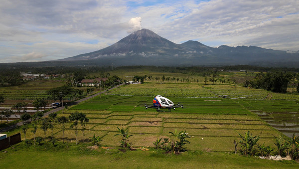 Taksi Terbang EHang Jadi Alat Transportasi Korban Gunung Semeru