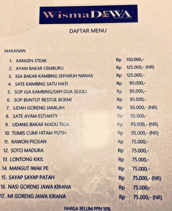 Viral Menu Restoran Ahmad Dhani, Ada Sate Ayam Estianty hingga Lidah Goreng Jamilah