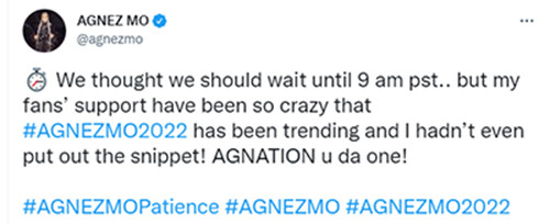 Agnez Mo Viral, Penggemar Penasaran Pengumuman yang Akan Dibuat dan Naikkan Tagar #AGNEZMO2022