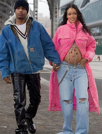 Rihanna Pamer Baby Bump, Buah Cinta Pertama dengan A$AP Rocky
