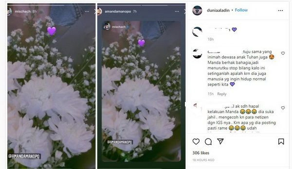 Berbalas Unggahan di Instagram, Amanda Manopo dan Mischa Chandrawinata Dikabarkan Pacaran