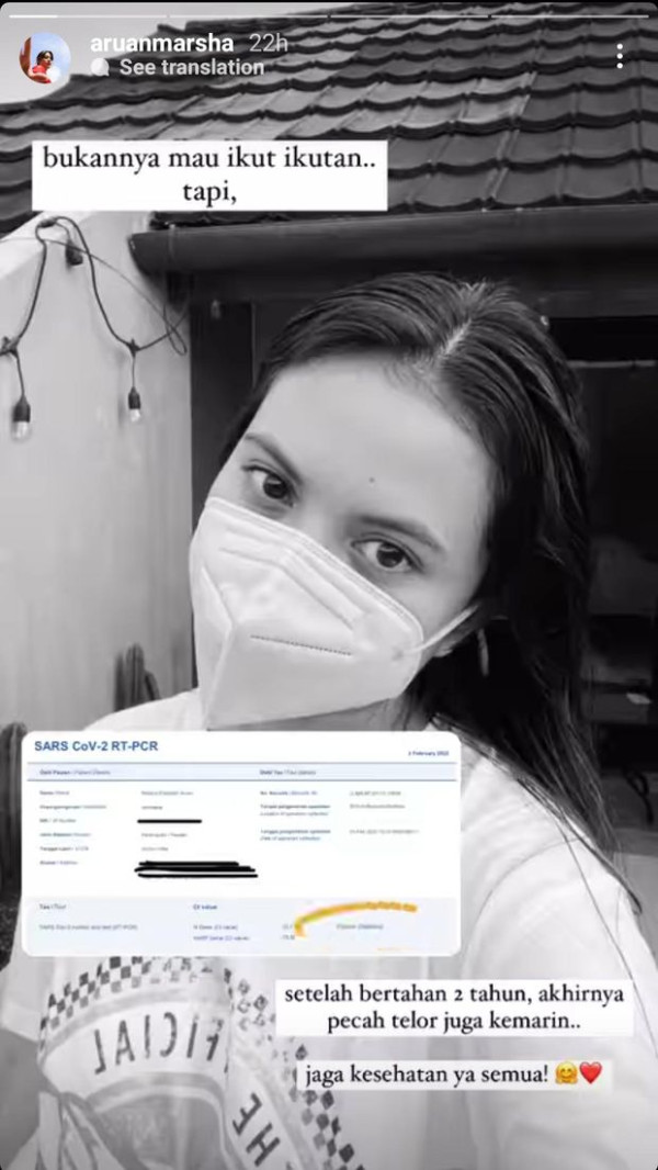 Positif Covid-19, Marsha Aruan: Jaga Kesehatan Ya Semua