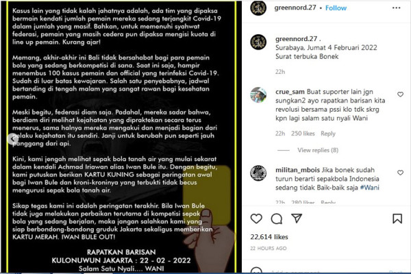 Bonek Murka PSSI Tak Becus: Iwan Bule Out!