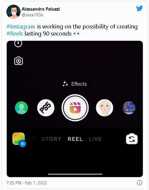 Instagram Diisukan Bakal Tambah Durasi Reels Jadi 90 Detik