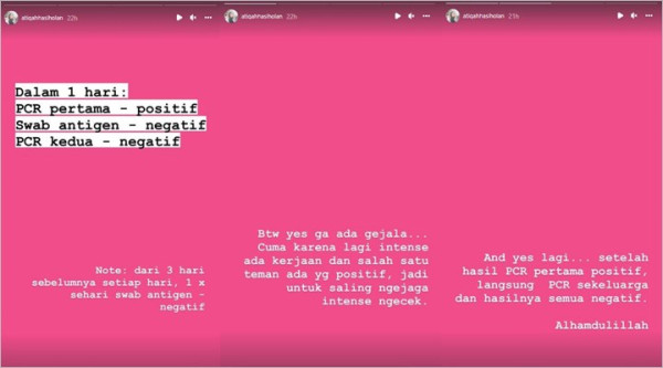 Atiqah Hasiholan 3 Kali Tes Swab dalam Sehari, Hasilnya Beda Semua