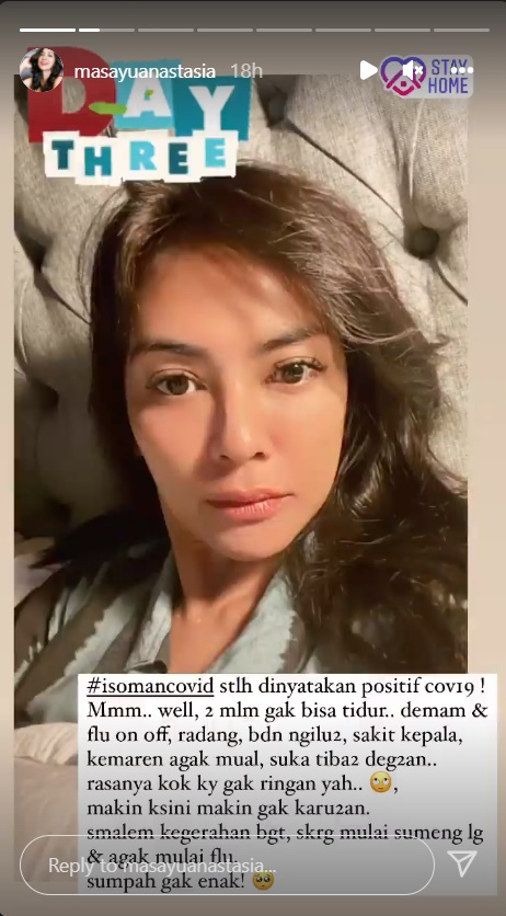 Masayu Anastasia Positif Covid-19, Alami Tak Bisa Tidur hingga Mual