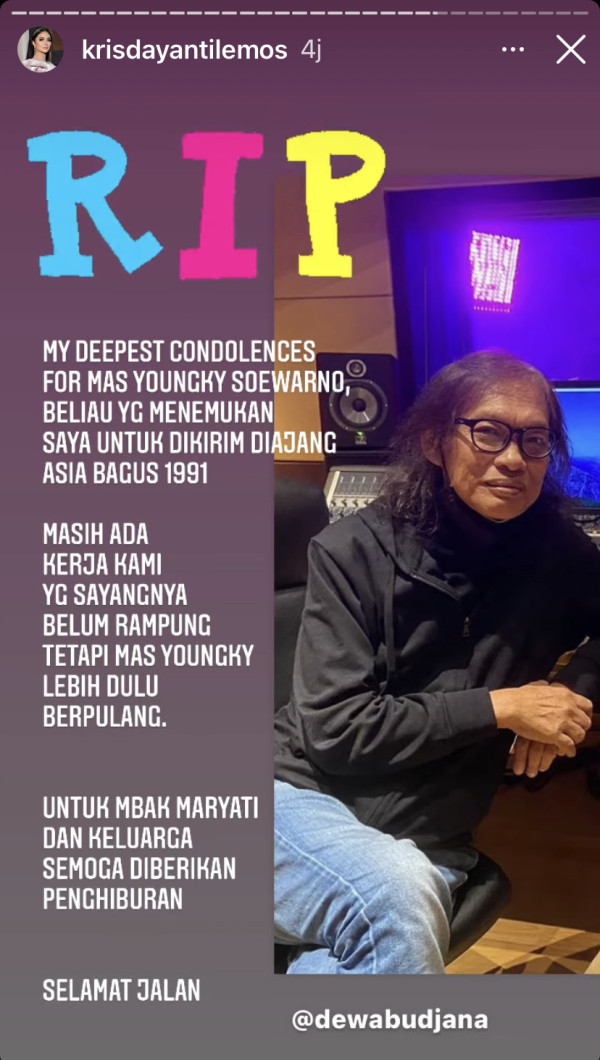 Krisdayanti Kenang Younky Soewarno, Orang yang Berjasa di Karier Musiknya